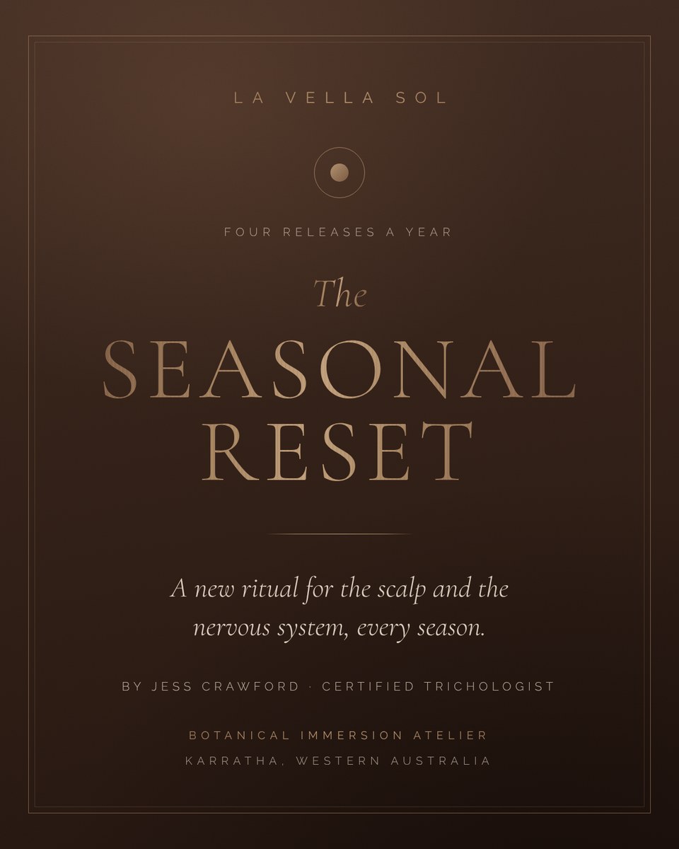 The Seasonal Reset by La Vella Sol: walnut cover with brushed bronze lettering